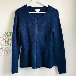 Caslon Peplum Boucle Jacket (XS)
